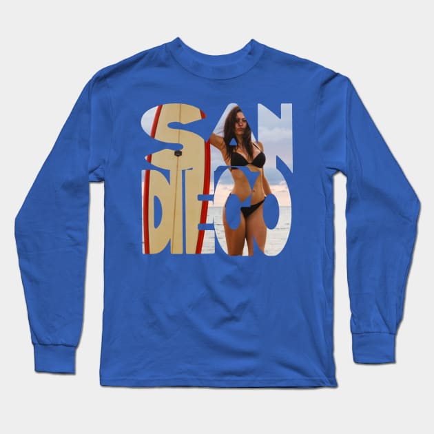 San Diego Long Sleeve T-Shirt by AndrewKennethArt